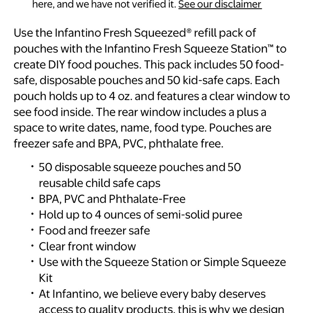 Infantino Fresh Squeezed Food Maker and Storage Pouches - Picture 7 of 7